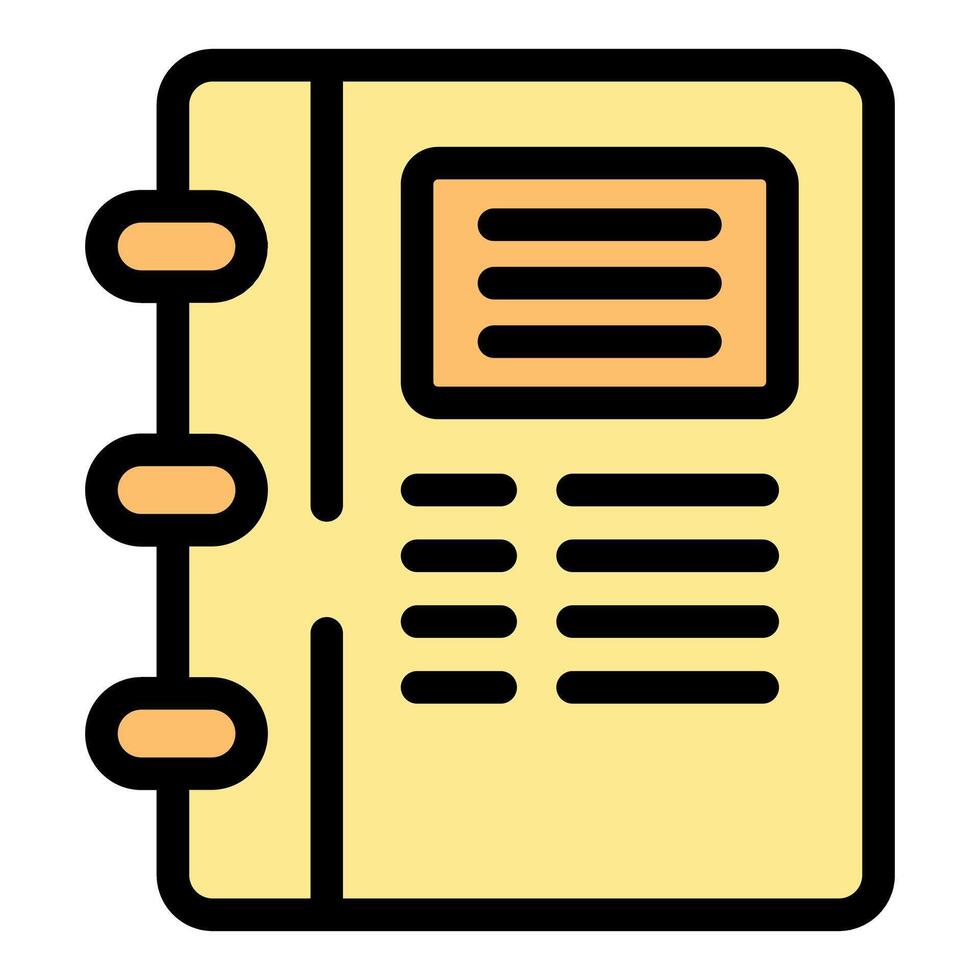 Personal diary with rings representing memories and thoughts vector