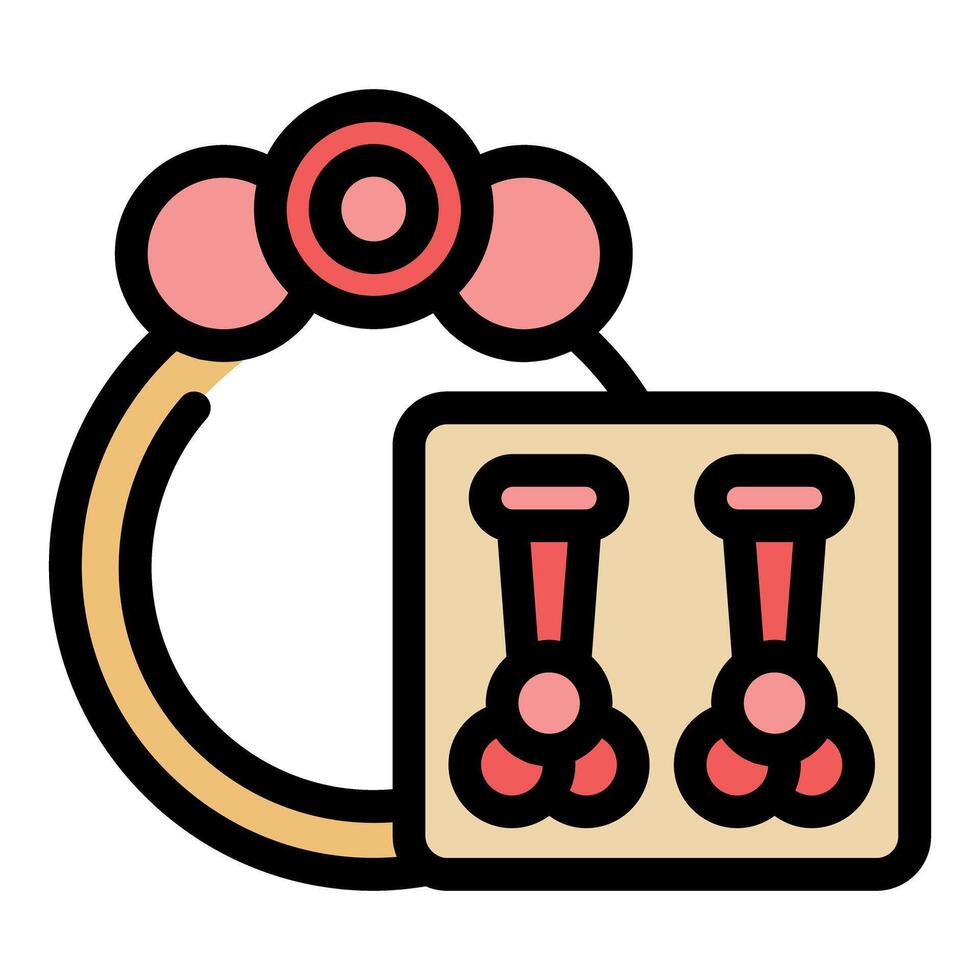 Jewelry making kit with bracelet and pair of earrings vector