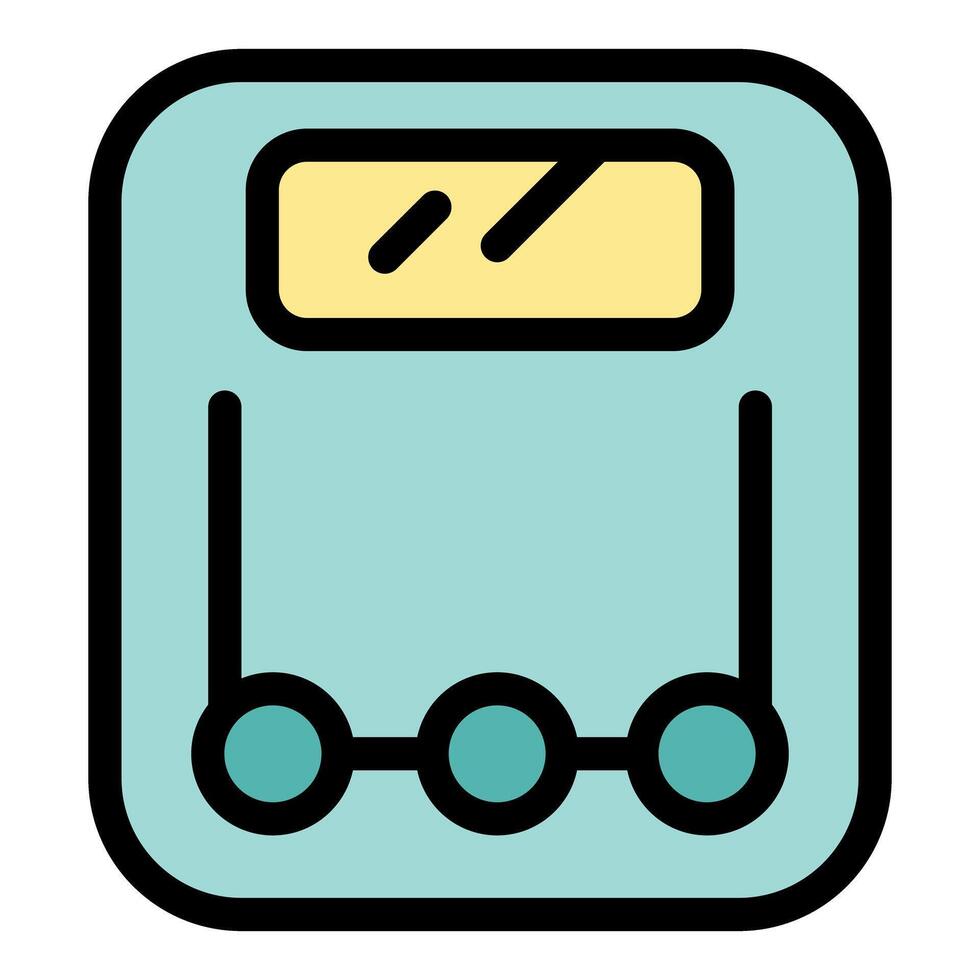 Modern digital bathroom scale displaying weight measurement vector
