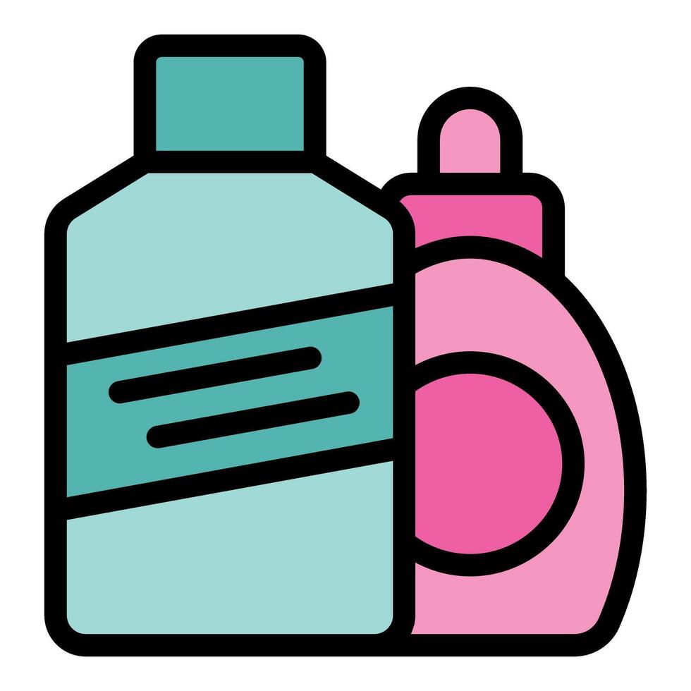 Cleaning products bottles maintaining hygiene and freshness vector