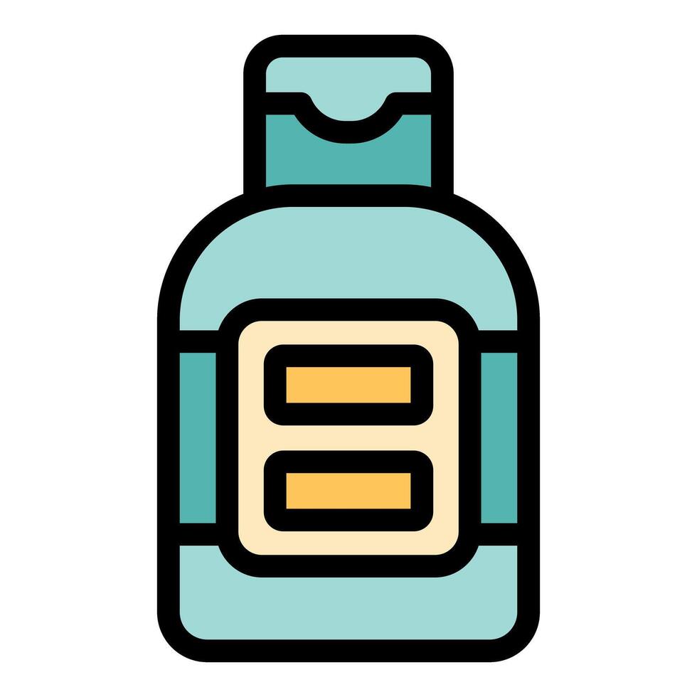 Plastic bottle containing shampoo or shower gel vector