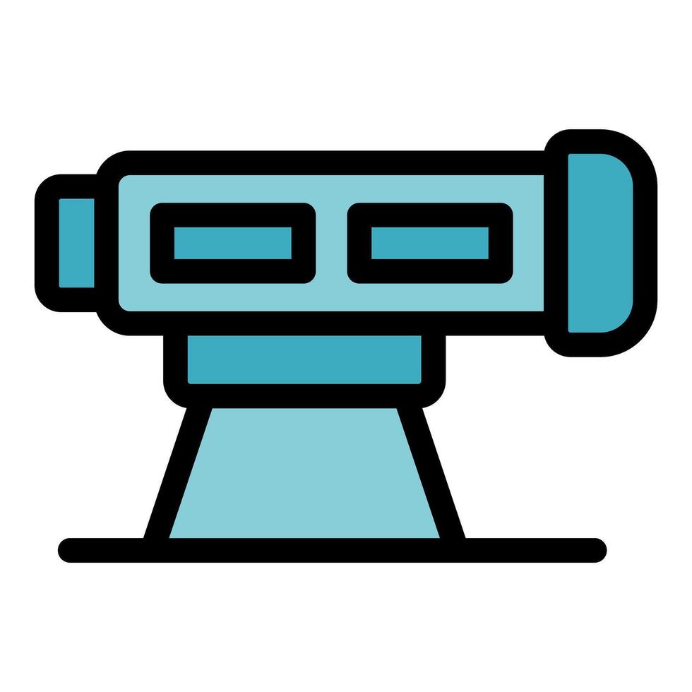 Futuristic projector emitting light beam, modern technology icon vector