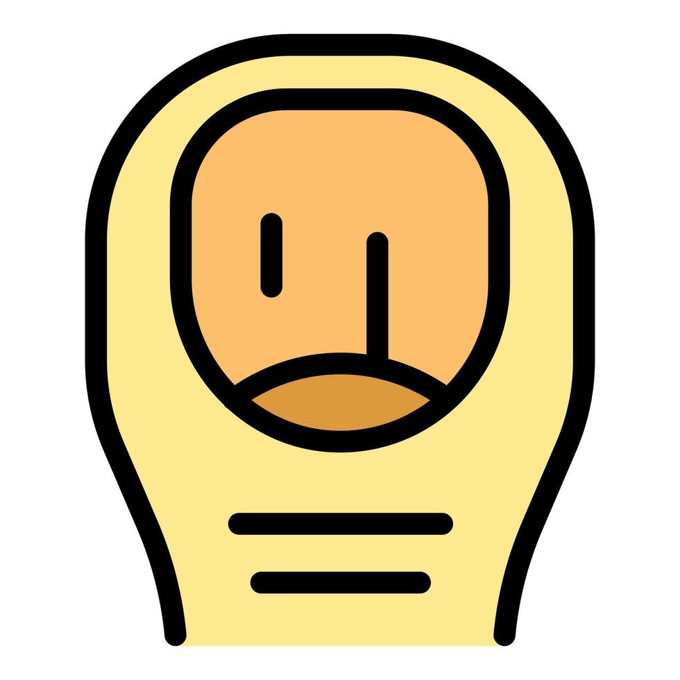Fingertip showing nail and skin lines icon representing touch and sensitivity vector