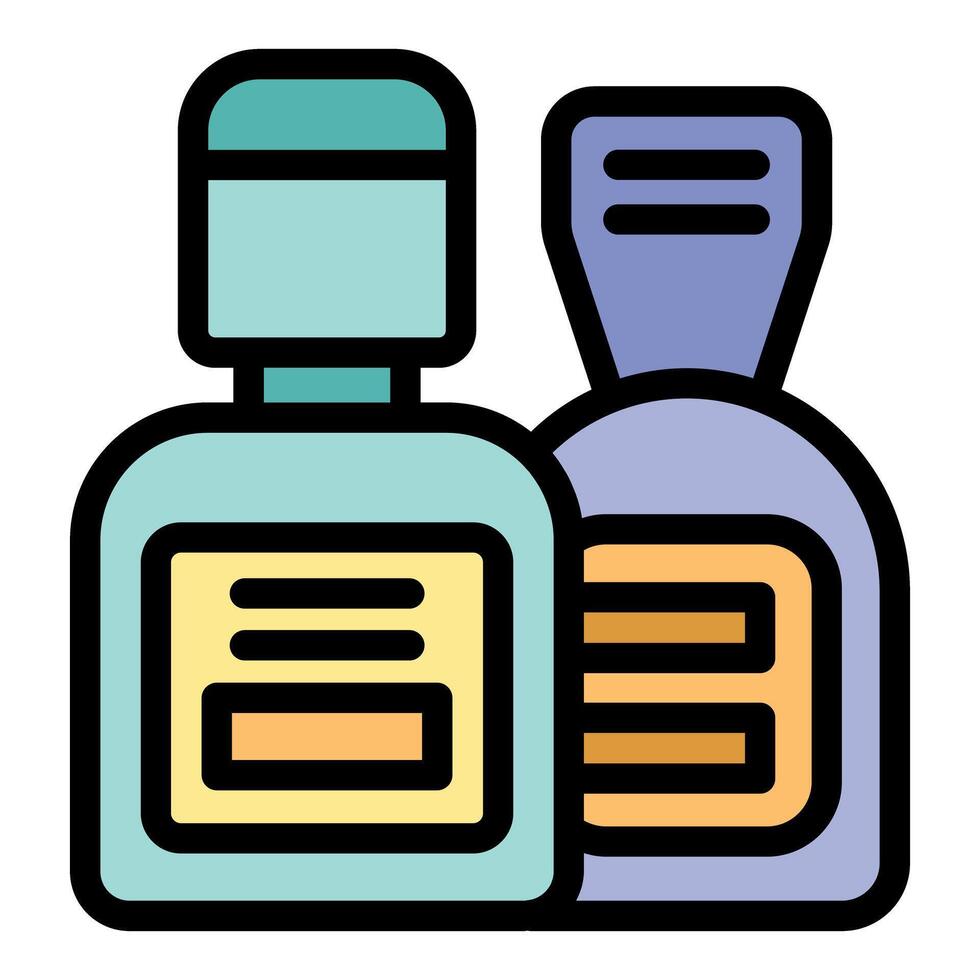Cosmetic products bottles representing beauty and skincare routine vector