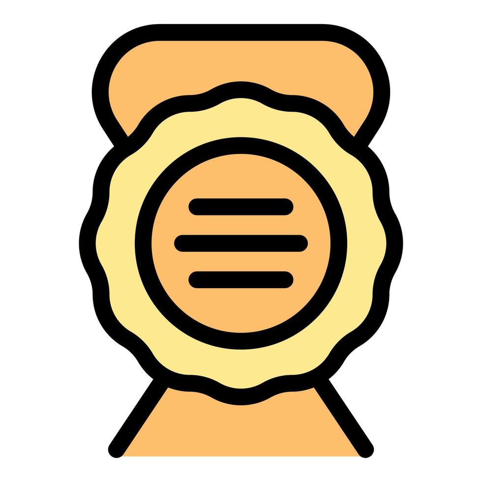 Award ribbon representing achievement and quality certification vector