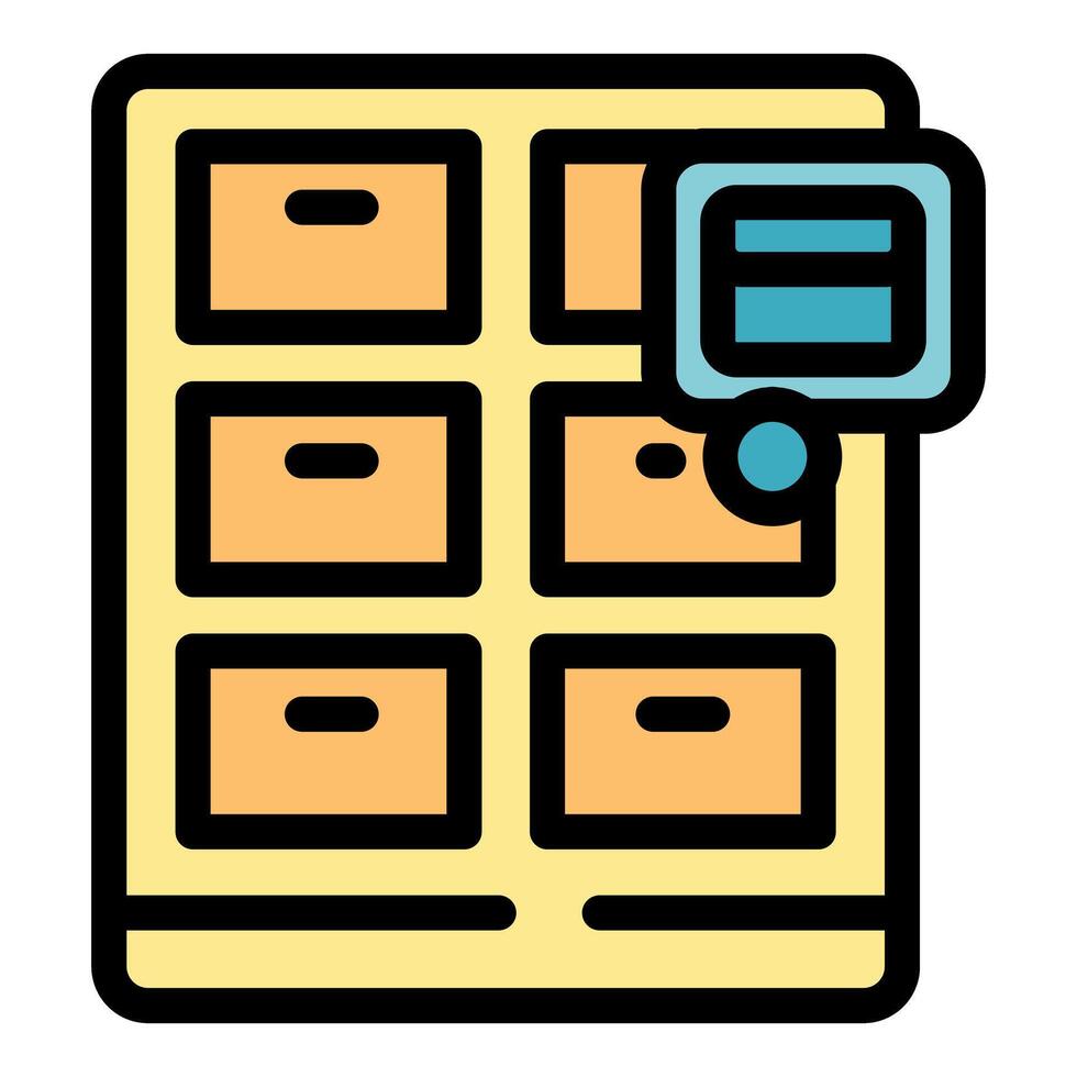 Smart locker providing secure storage accessing with mobile phone vector