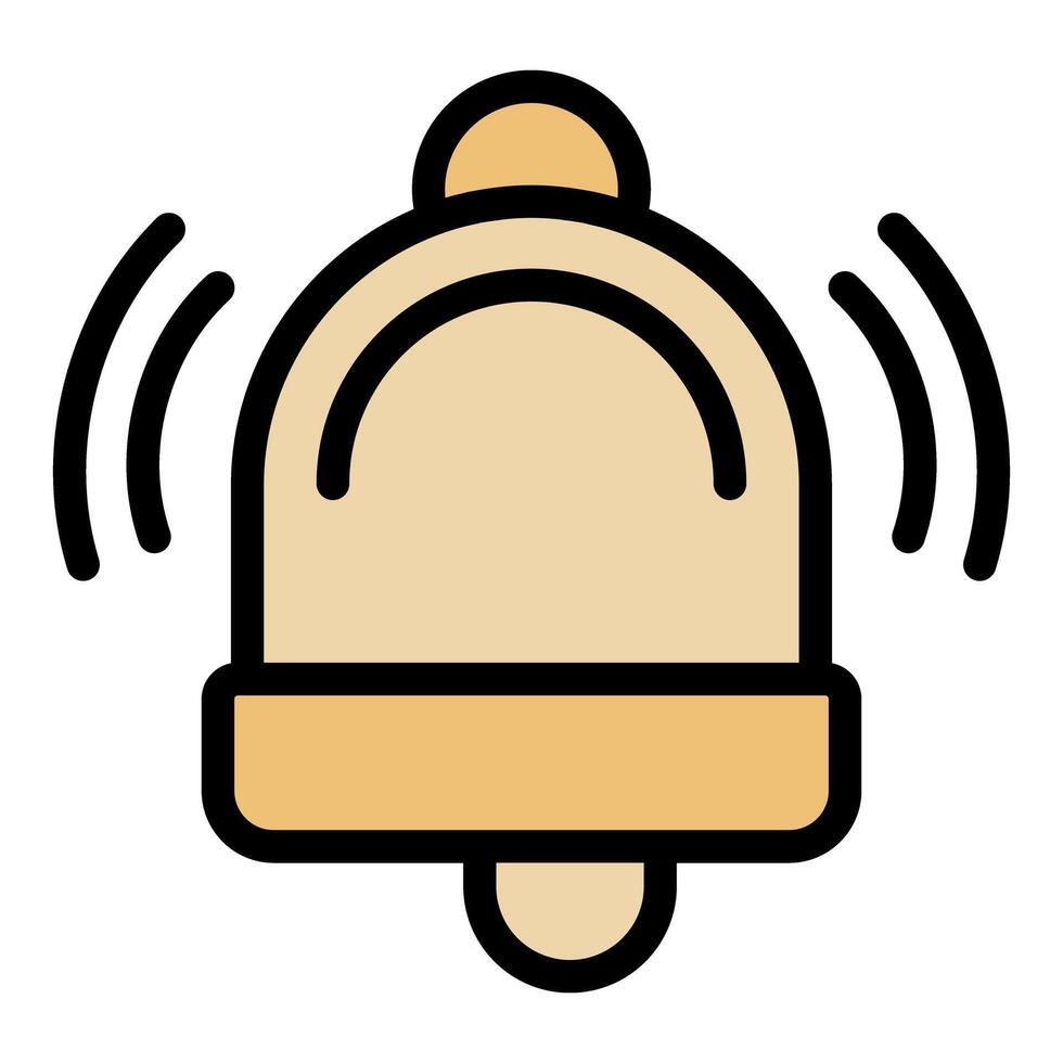 Ringing bell icon symbolizing notification or alert vector