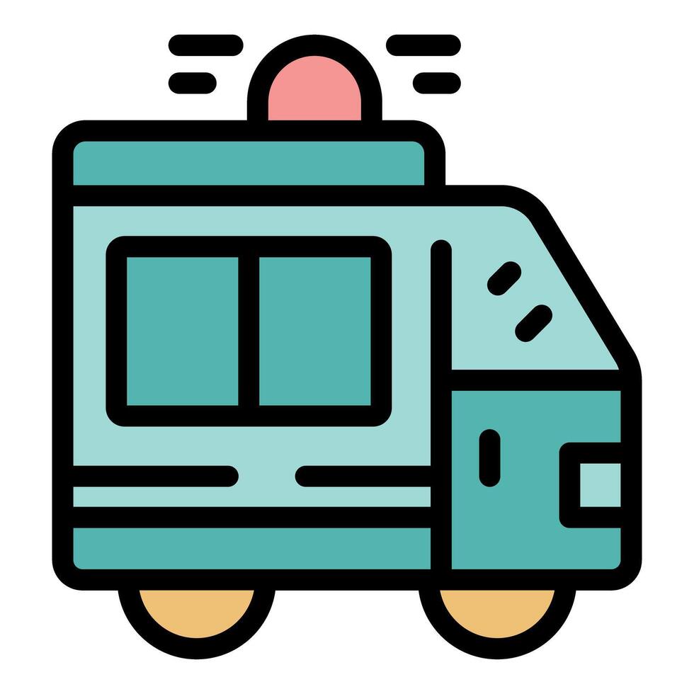 Police van with siren flashing, enforcing law and order vector