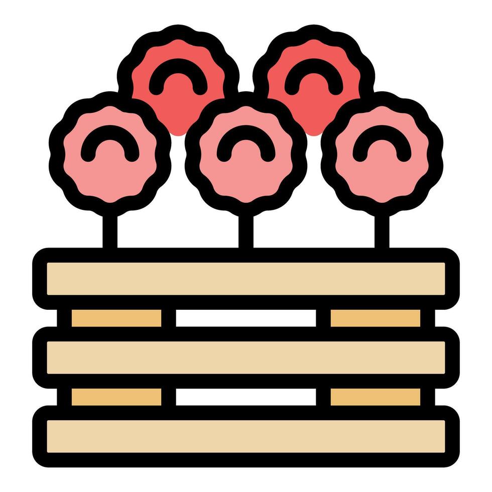 Pink candyfloss on wooden pallets displaying sweetness and summer vibes vector