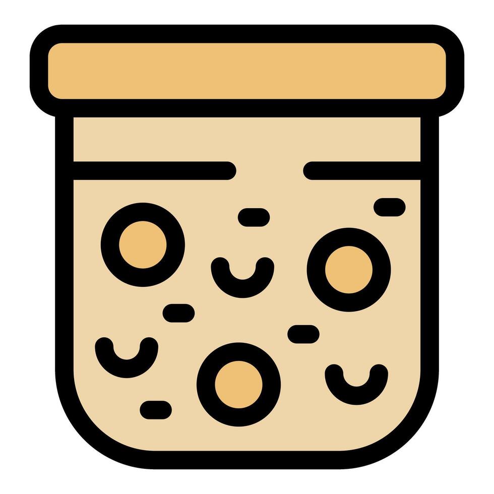Urine sample in container undergoing medical analysis vector