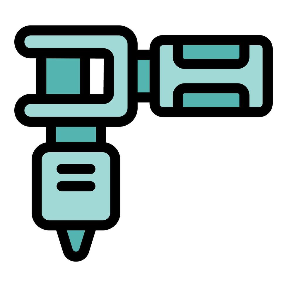 Tattoo machine drawing ink into skin, vector