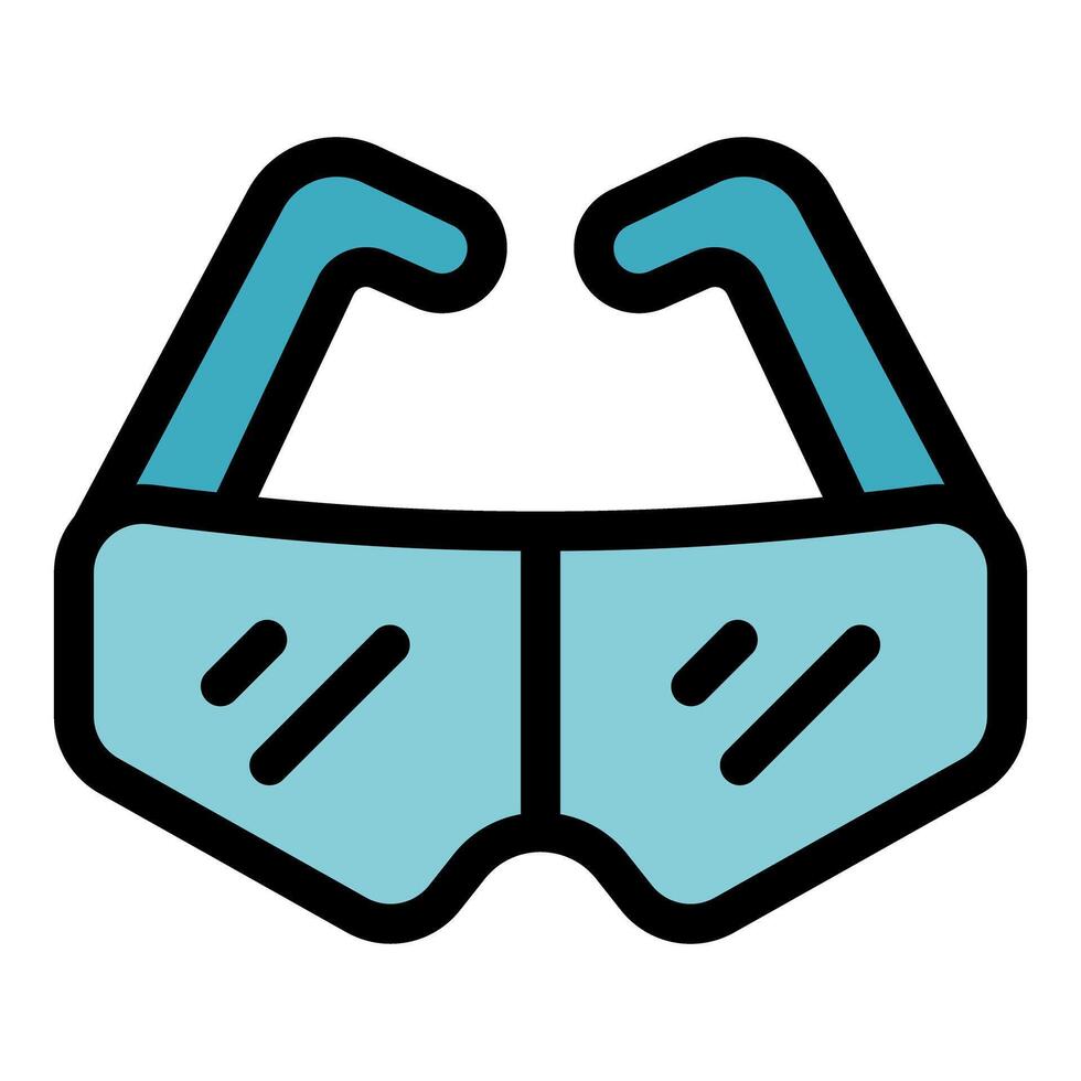 Vr glasses icon representing virtual reality experience and gaming technology vector