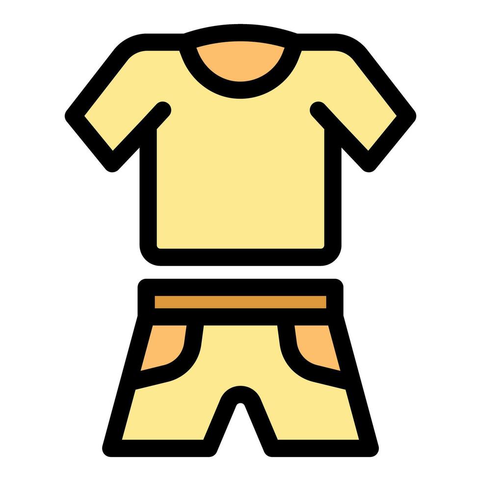 Casual summer outfit with t shirt and shorts for men and women vector