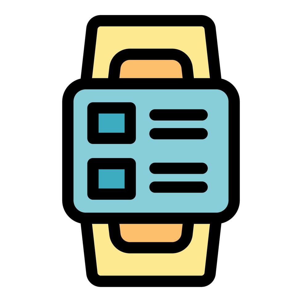 Smartwatch displaying checklist interface for task management vector