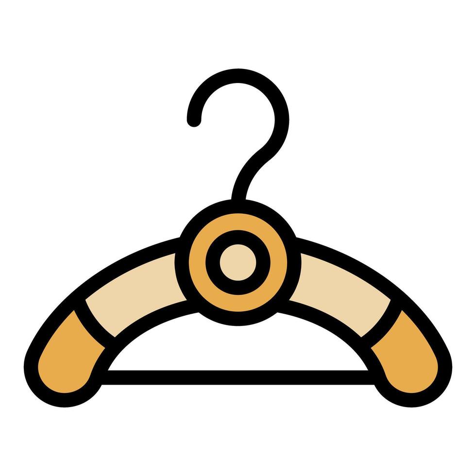Clothes hanger icon representing fashion and retail industry vector