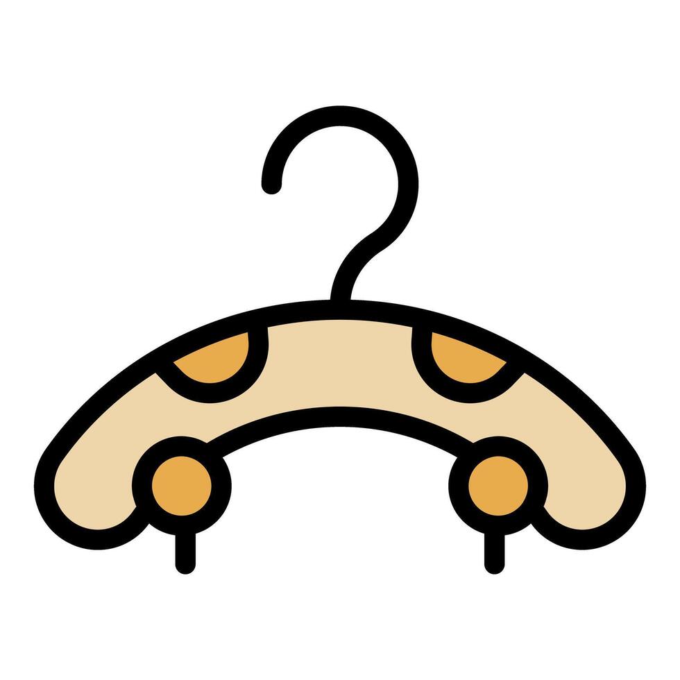 Clothes hanger with polka dots maintaining tidiness and organization vector
