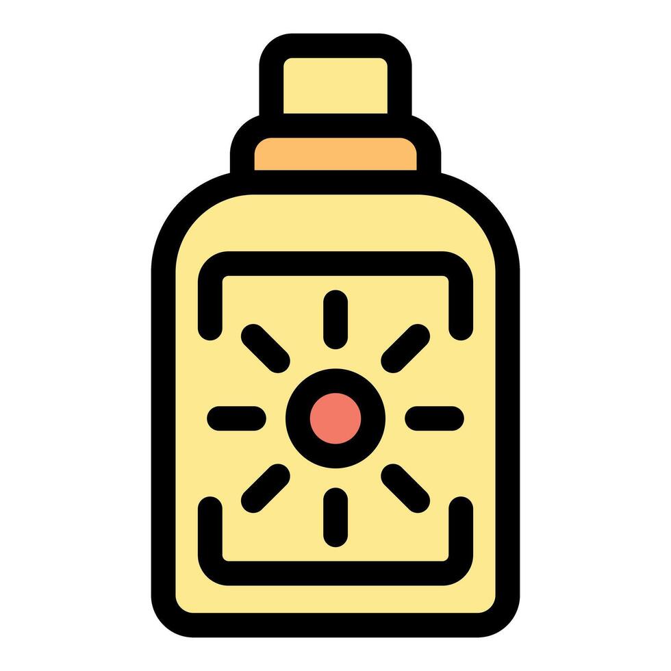 Sunscreen lotion protecting skin from sun rays vector