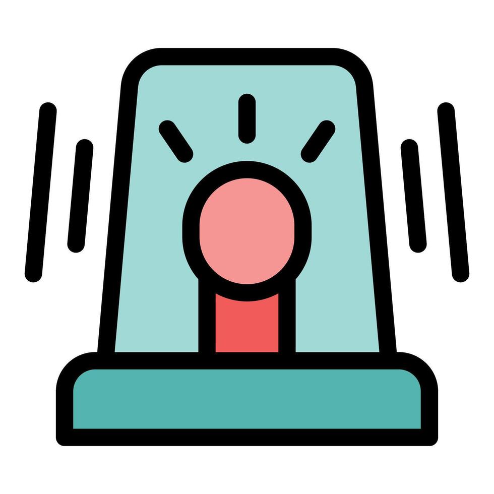 Flashing emergency light signaling danger or alert vector
