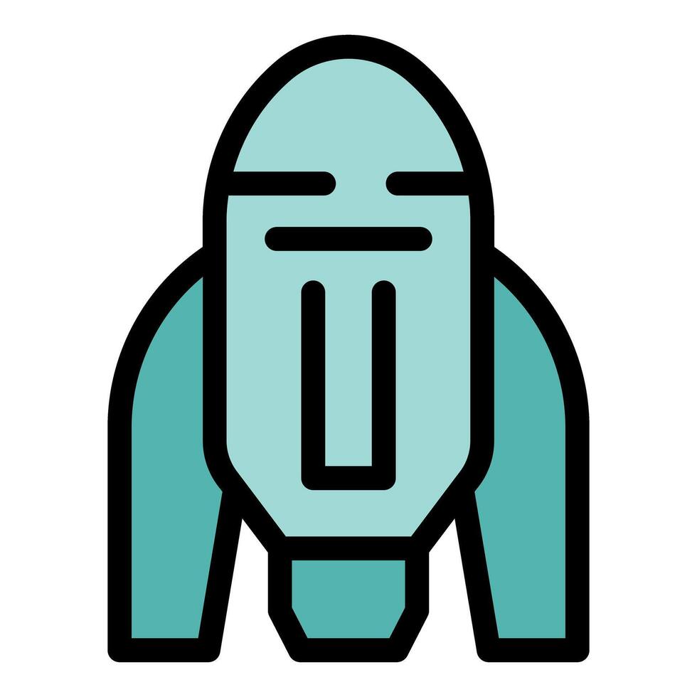 Rocket taking off, exploring space and new planets vector