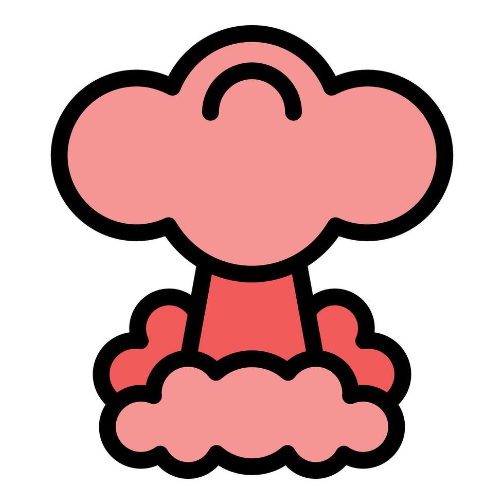 Pink atomic bomb exploding creating a mushroom cloud vector