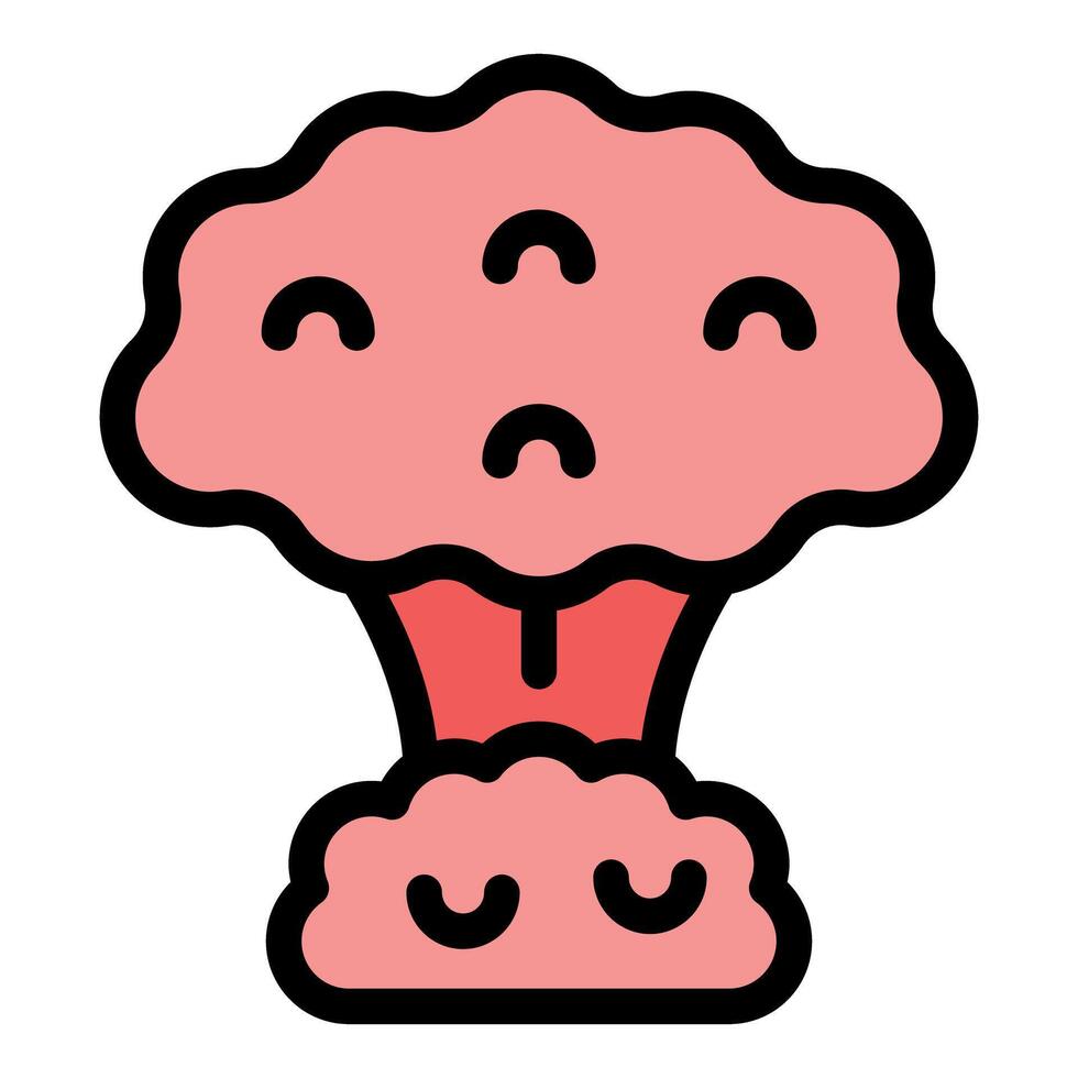 Atomic bomb exploding creating a mushroom cloud vector