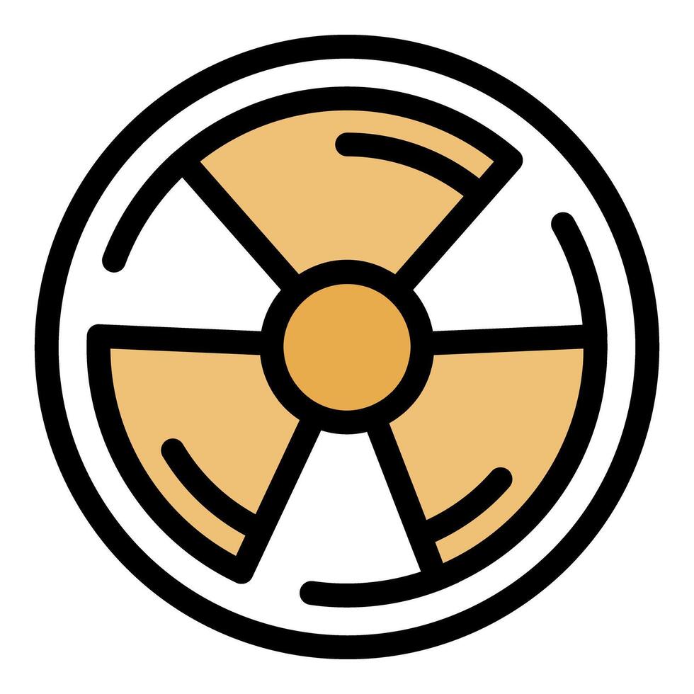 Radioactive hazard symbol depicting nuclear contamination and danger vector