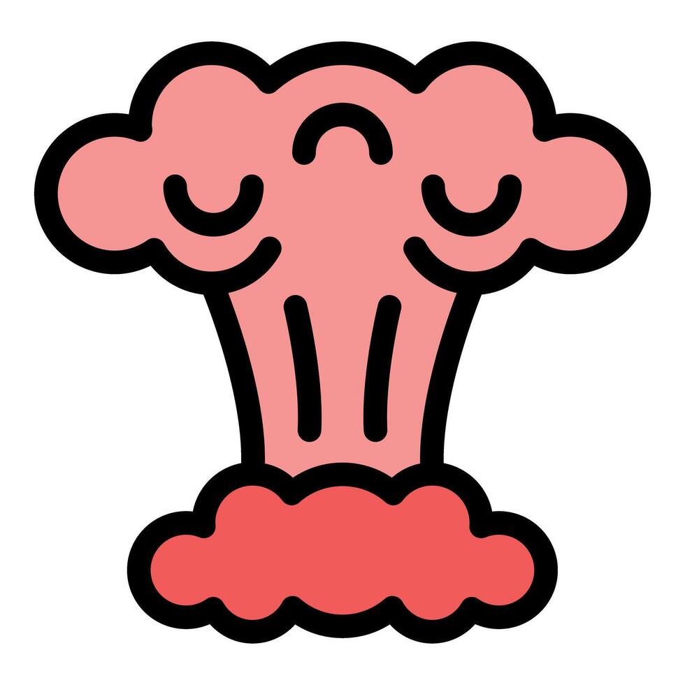 Pink atomic bomb exploding creating a mushroom cloud vector