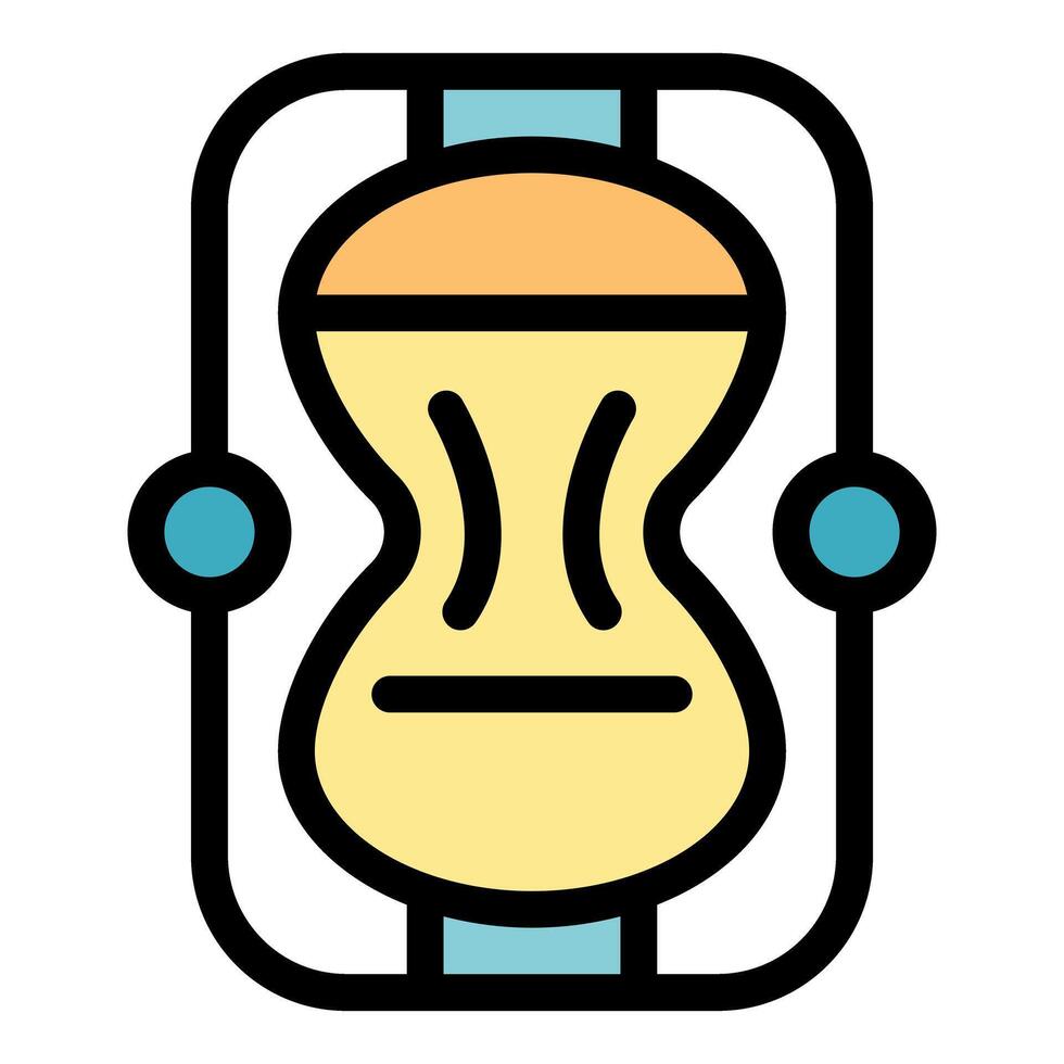 Chemistry experiment filtering solution with vacuum filtering flask icon vector