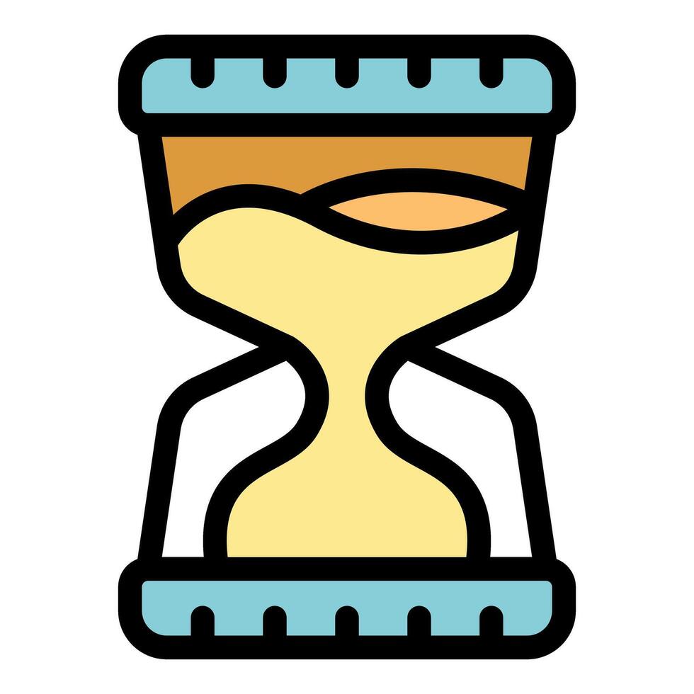 Hourglass measuring remaining time with falling sand vector