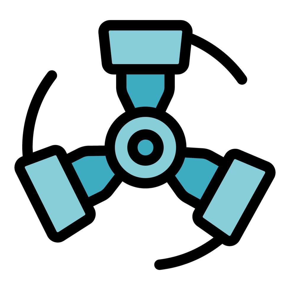 Drone propellers rotating, generating lift and thrust for flight vector