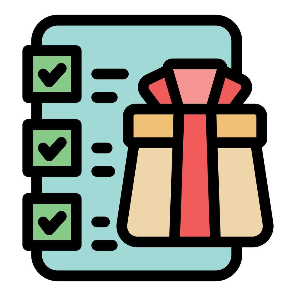 Gift checklist representing shopping list for special occasion vector