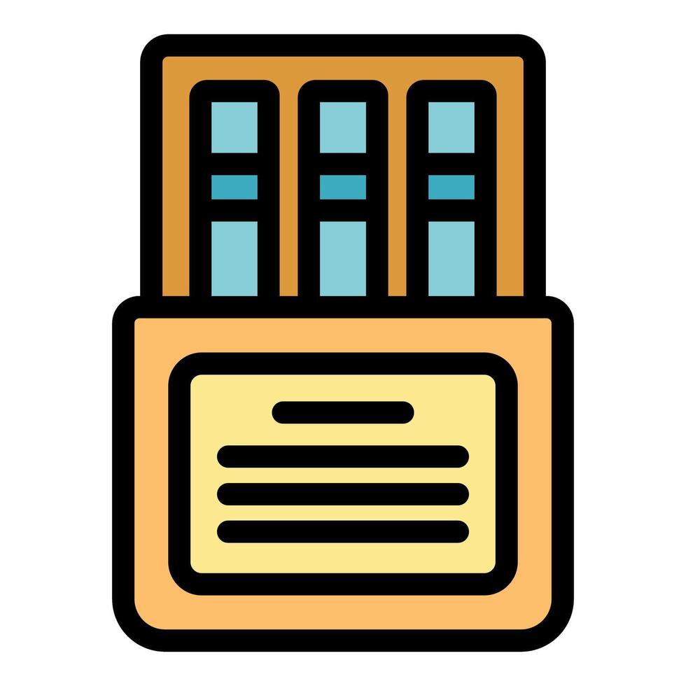 Matchbox containing matches striking surface and label presenting information vector
