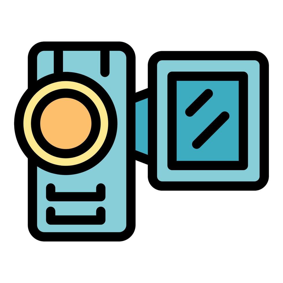 Digital camcorder recording content for social media vector