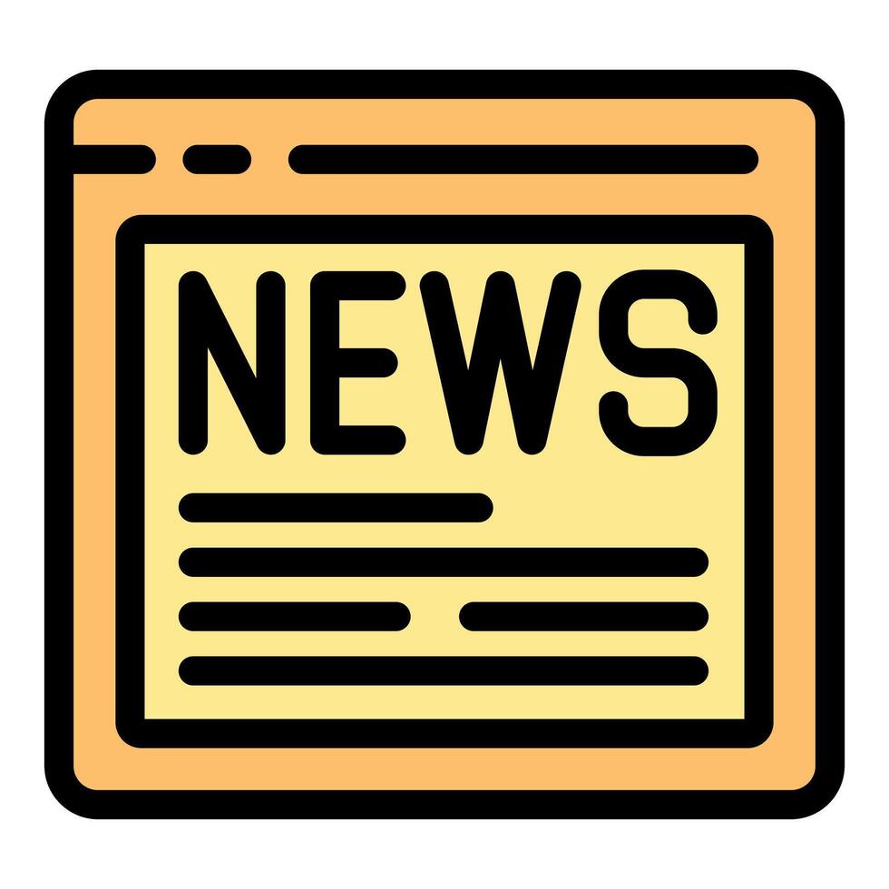 Online news page displaying breaking stories and headlines vector