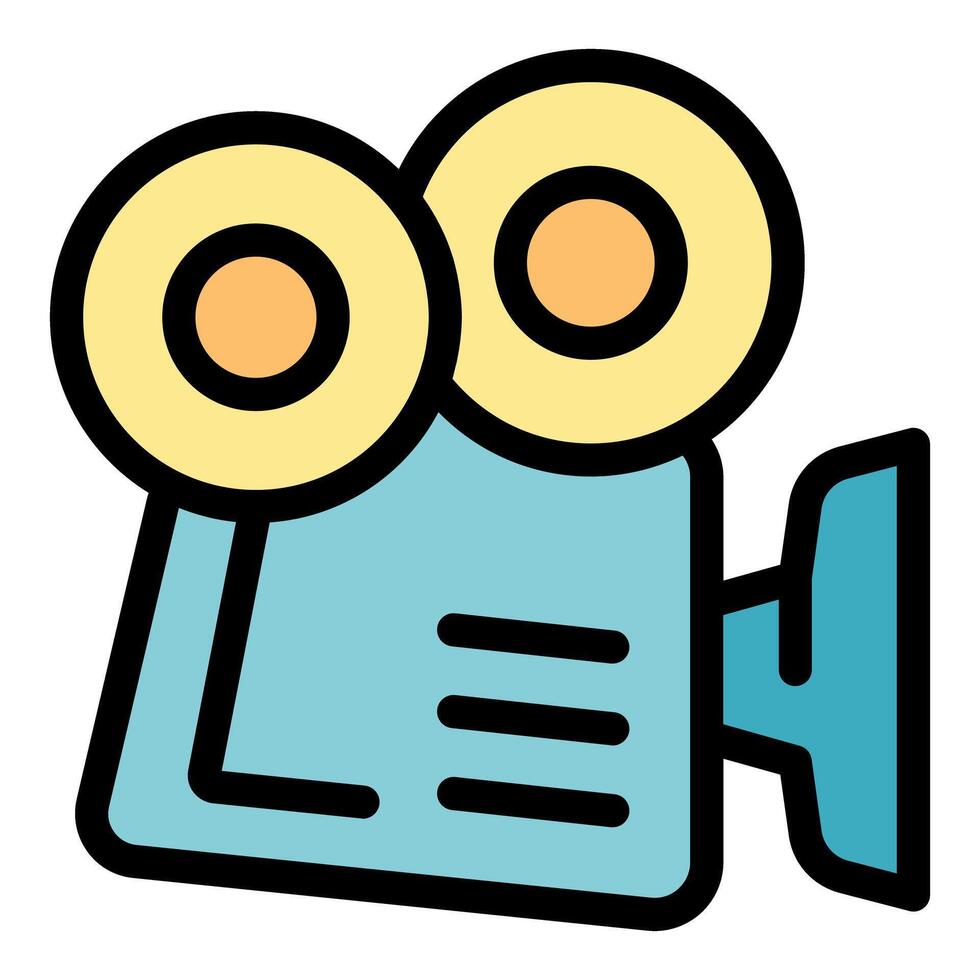 Retro movie camera capturing nostalgic moments of filmmaking vector