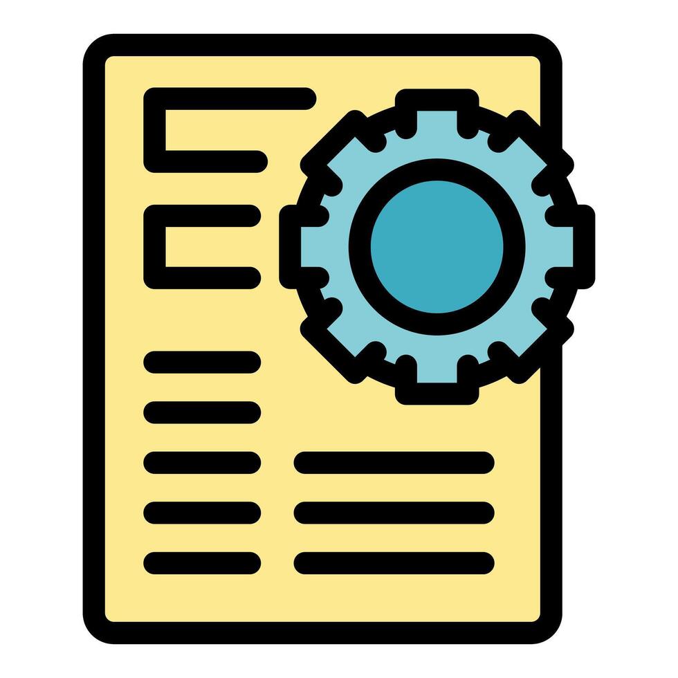 Gear optimizing document management process for enhanced efficiency vector