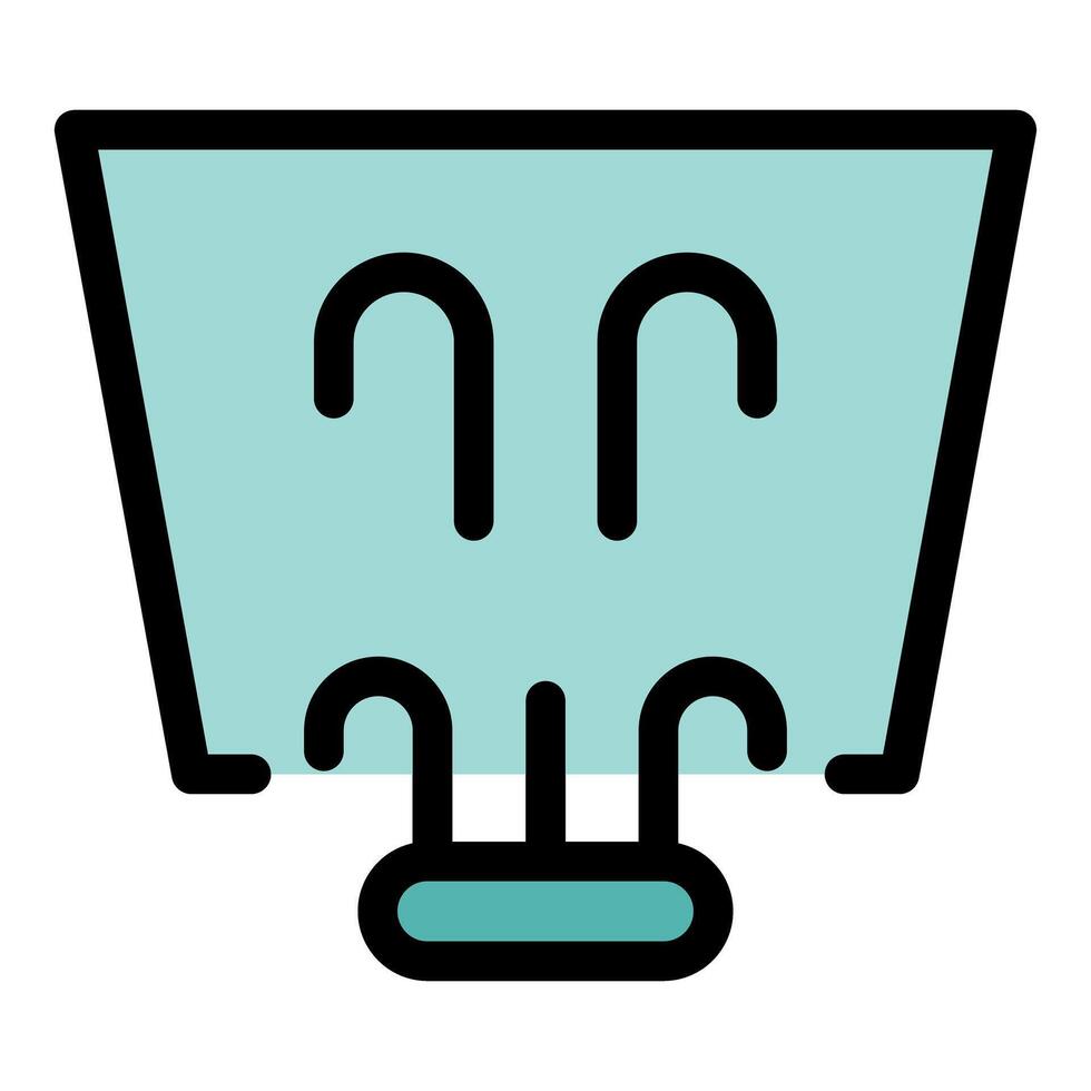 Washing machine showing drying cycle icon depicting laundry process vector