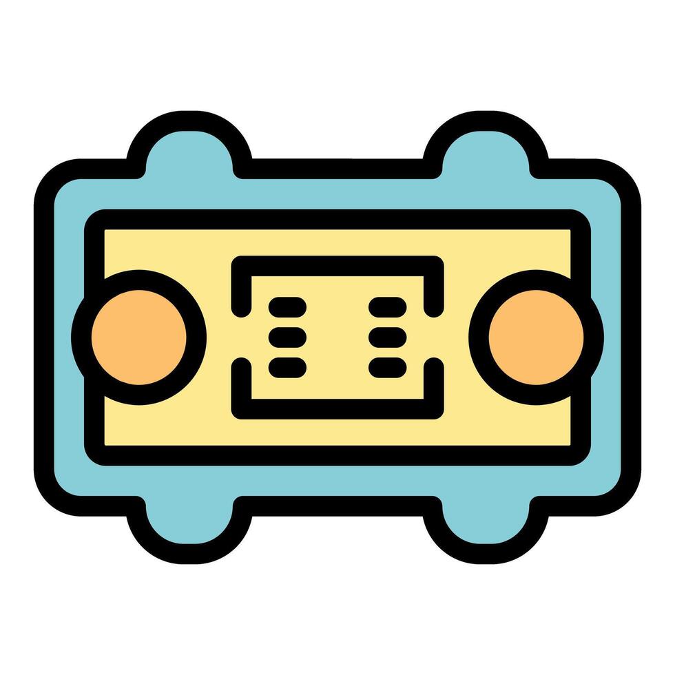 electrónico tablero con botones y monitor demostración datos vector