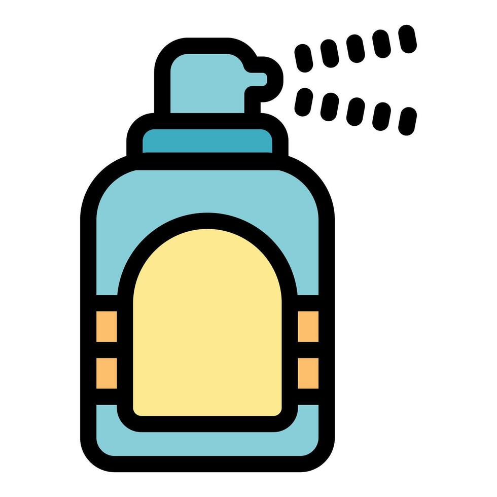 Spray bottle dispensing liquid in fine mist vector
