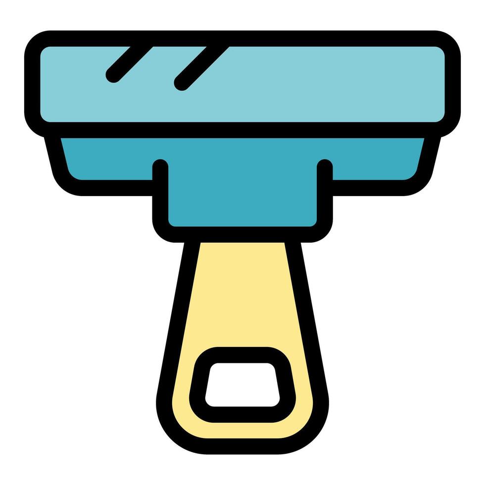 Cleaning tool with ergonomic handle for efficient scrubbing and washing vector
