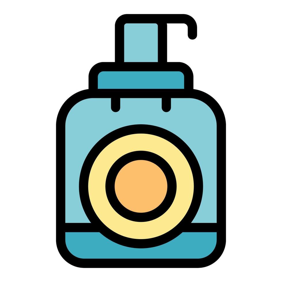 Liquid soap dispenser with pump for handwashing and hygiene vector
