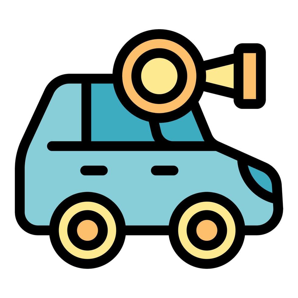 Toy car with siren announcing important news vector
