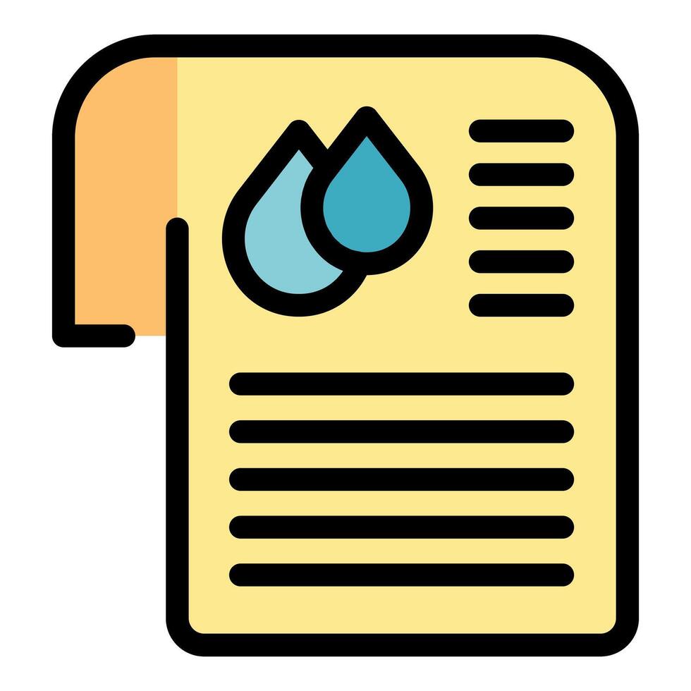 Water resource management report with two water drops symbol, vector