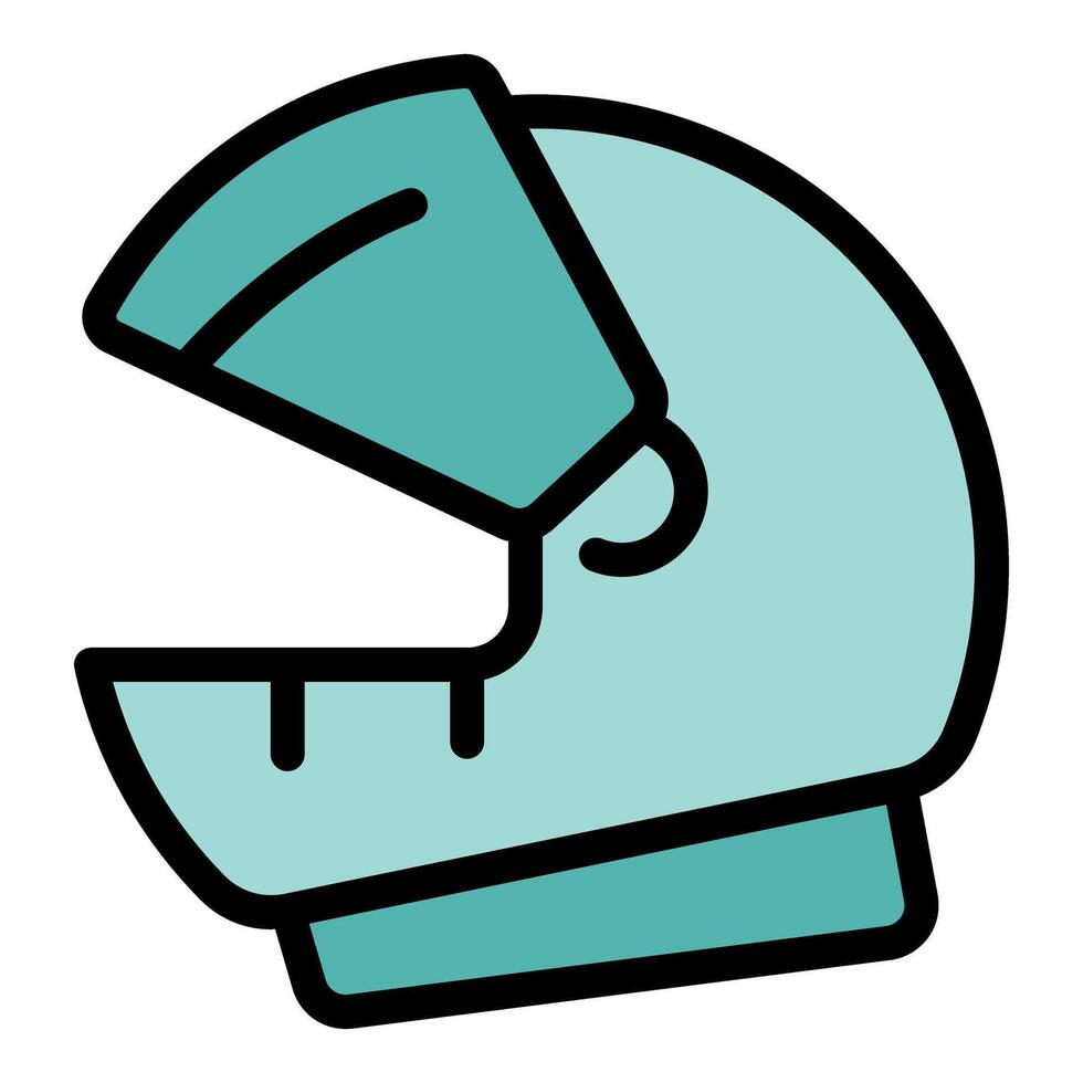 Open futuristic helmet protecting head during space exploration vector