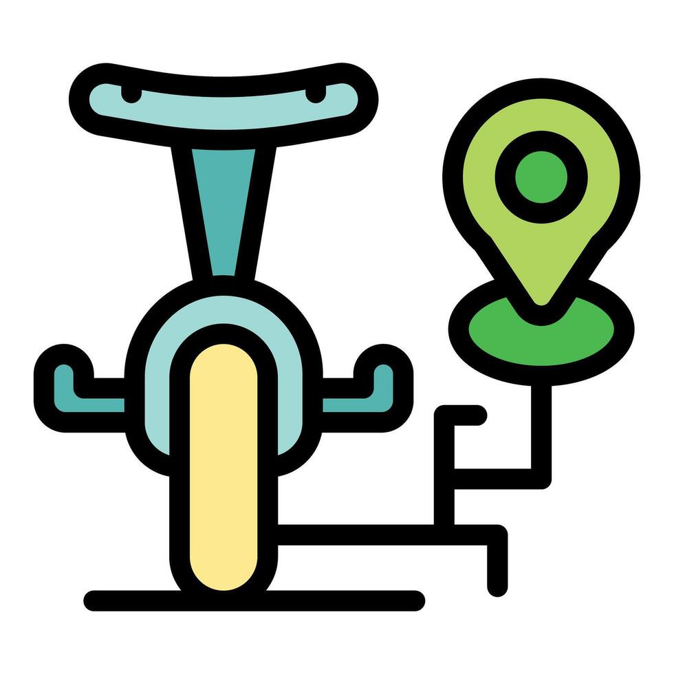 Modern one wheel electric transport icon shows eco friendly urban mobility using gps navigation vector