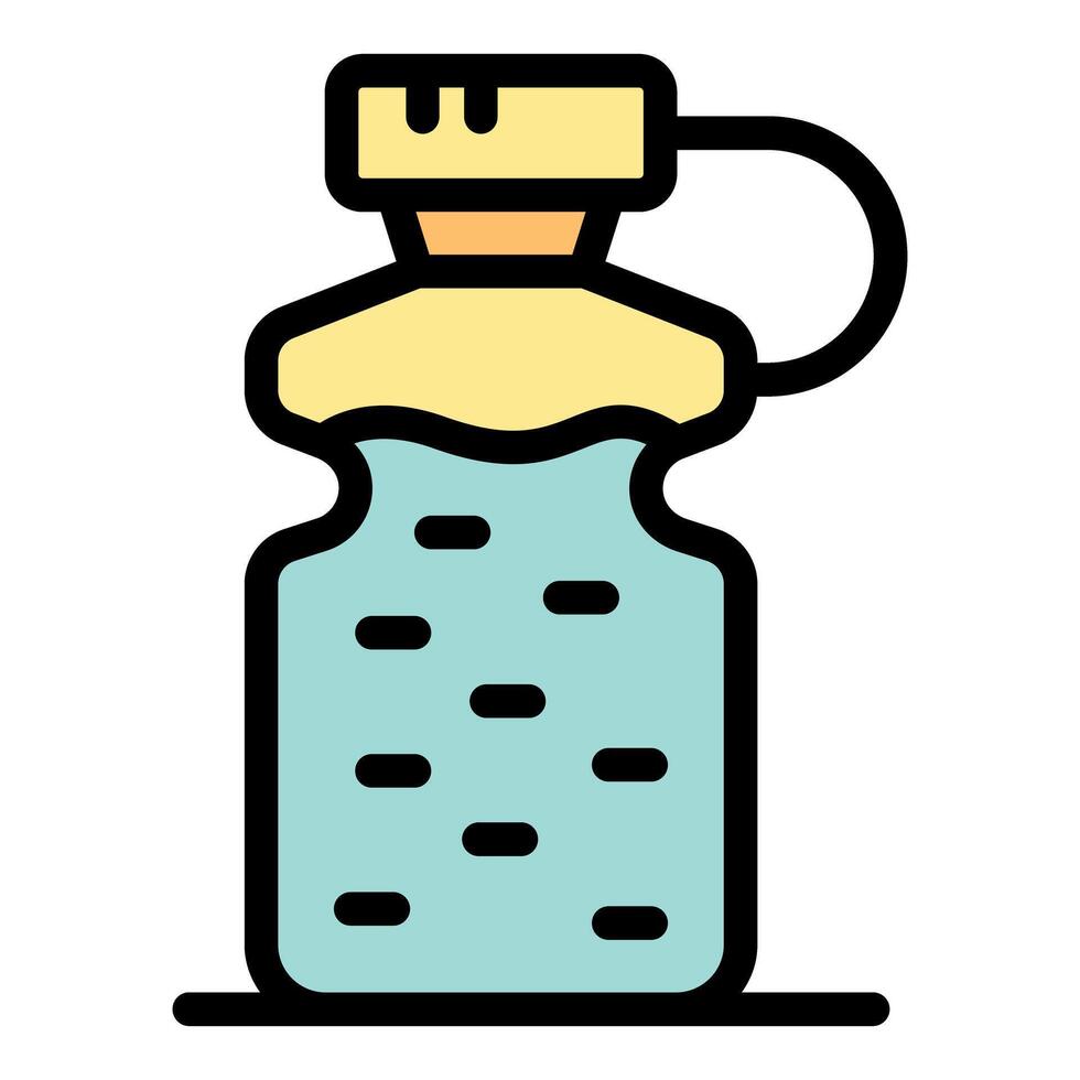 Reusable water bottle promoting hydration and sustainability vector