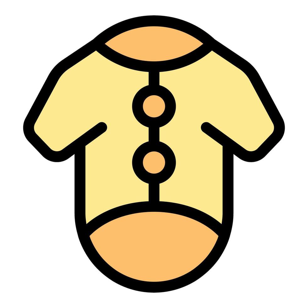Baby clothes showing short sleeves and buttoned shirt design vector
