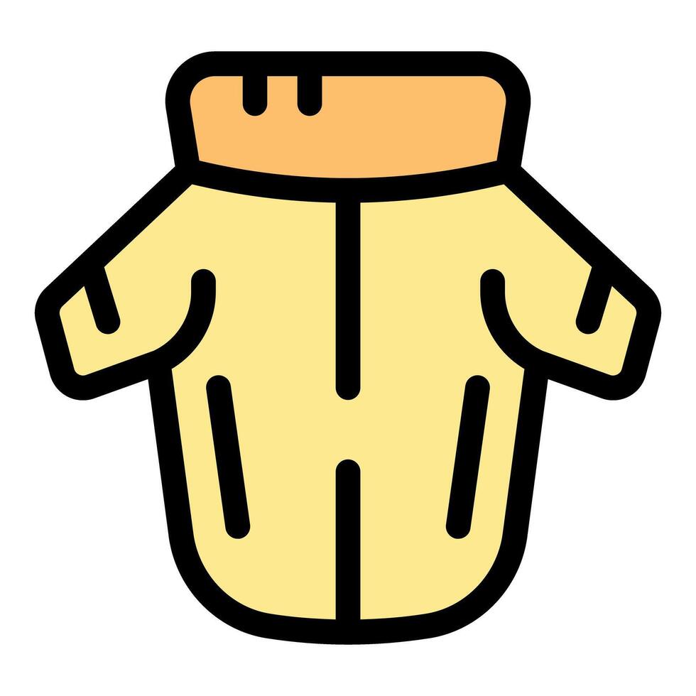 Warm dog clothes protecting from cold weather vector