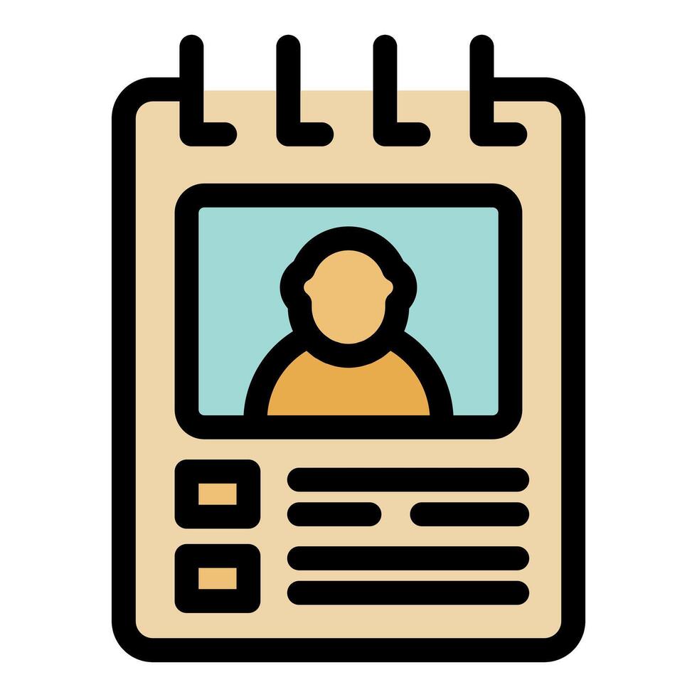 Personal information data profile showing employee identification card vector