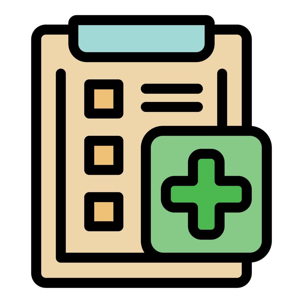 Medical clipboard showing adding a medical record or adding a patient to healthcare database vector